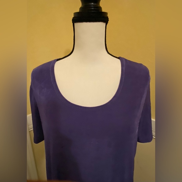 SLINKY BRAND Ladies Wide Leg Pant Set; Large; Purple & Black; NWOT. - Picture 5 of 9